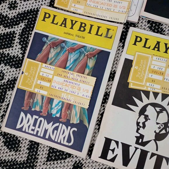 Broadway Playbill Lot 12 With Ticket Stubs 80s 90s‎ Shoes NYC - Picture 8 of 13